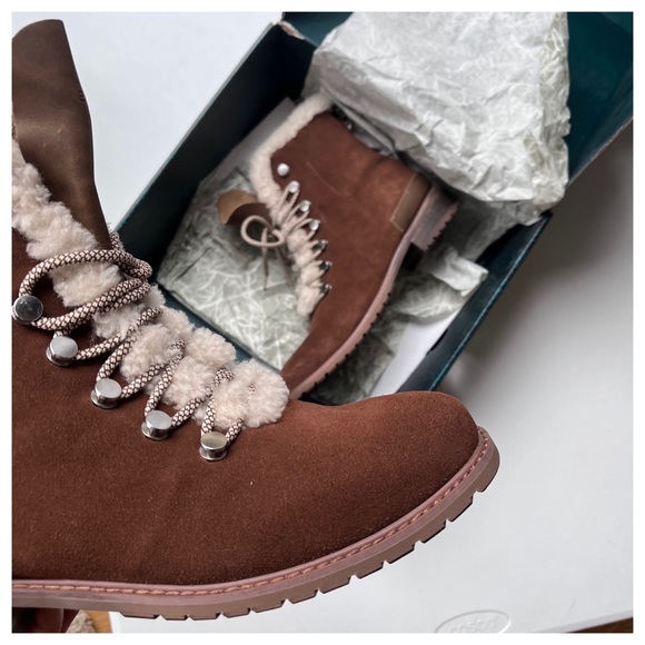 NIB EMU Australia Wool, Suede, WATERPROOF, Billington Suede Lace Up Warm Boots 7 - Picture 4 of 15